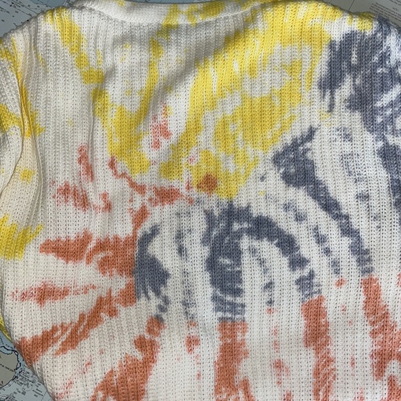 “Lush”  all cotton tie dye sweater. Scoop neck, long sleeve.  Small - Picture 5 of 5